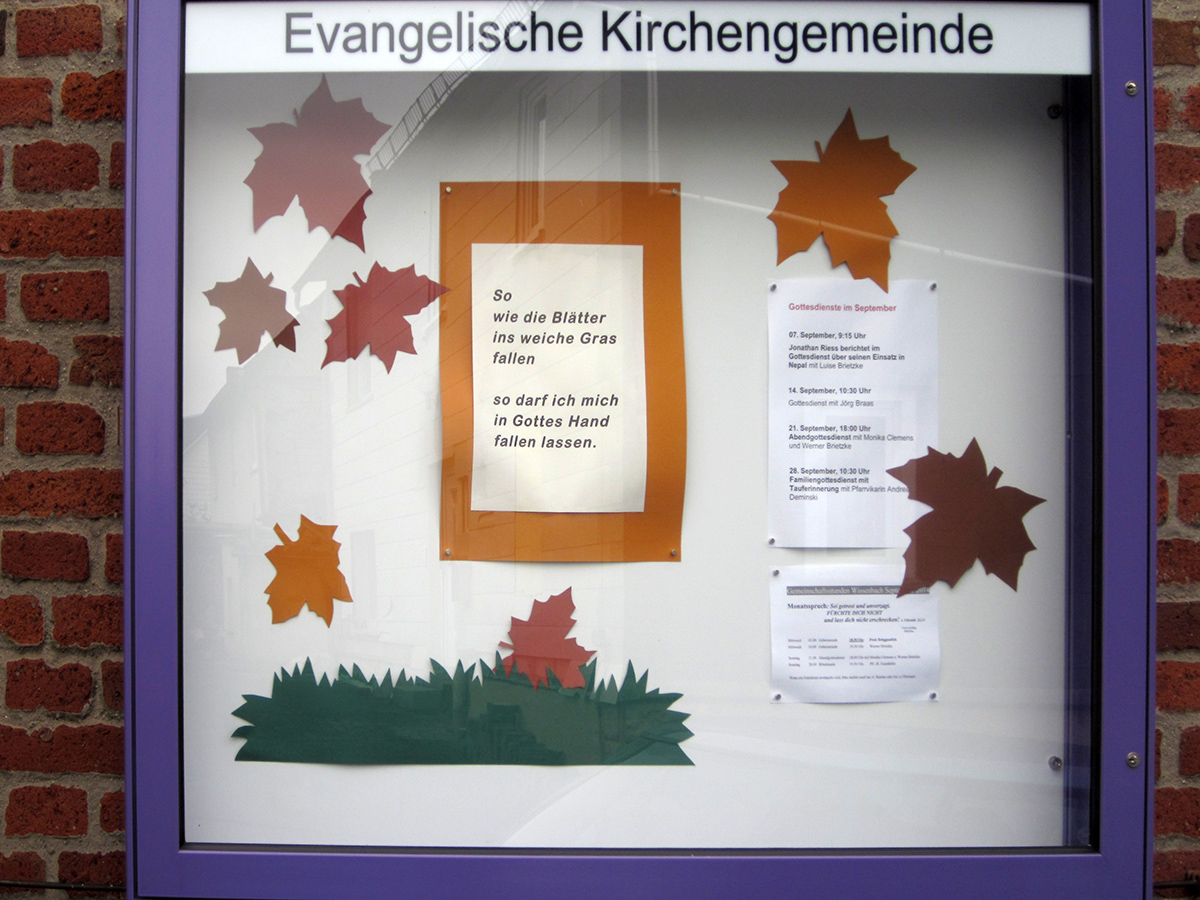 Mehr über den Artikel erfahren Schaukästen als Fenster in die Gemeinde