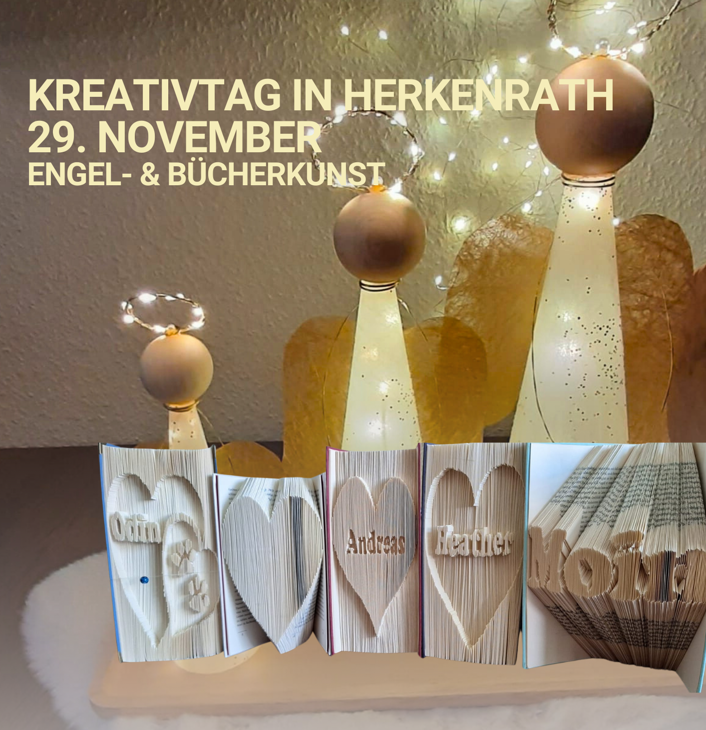 Mehr über den Artikel erfahren Kreativtag in Herkenrath – Engel- & Bücherkunst