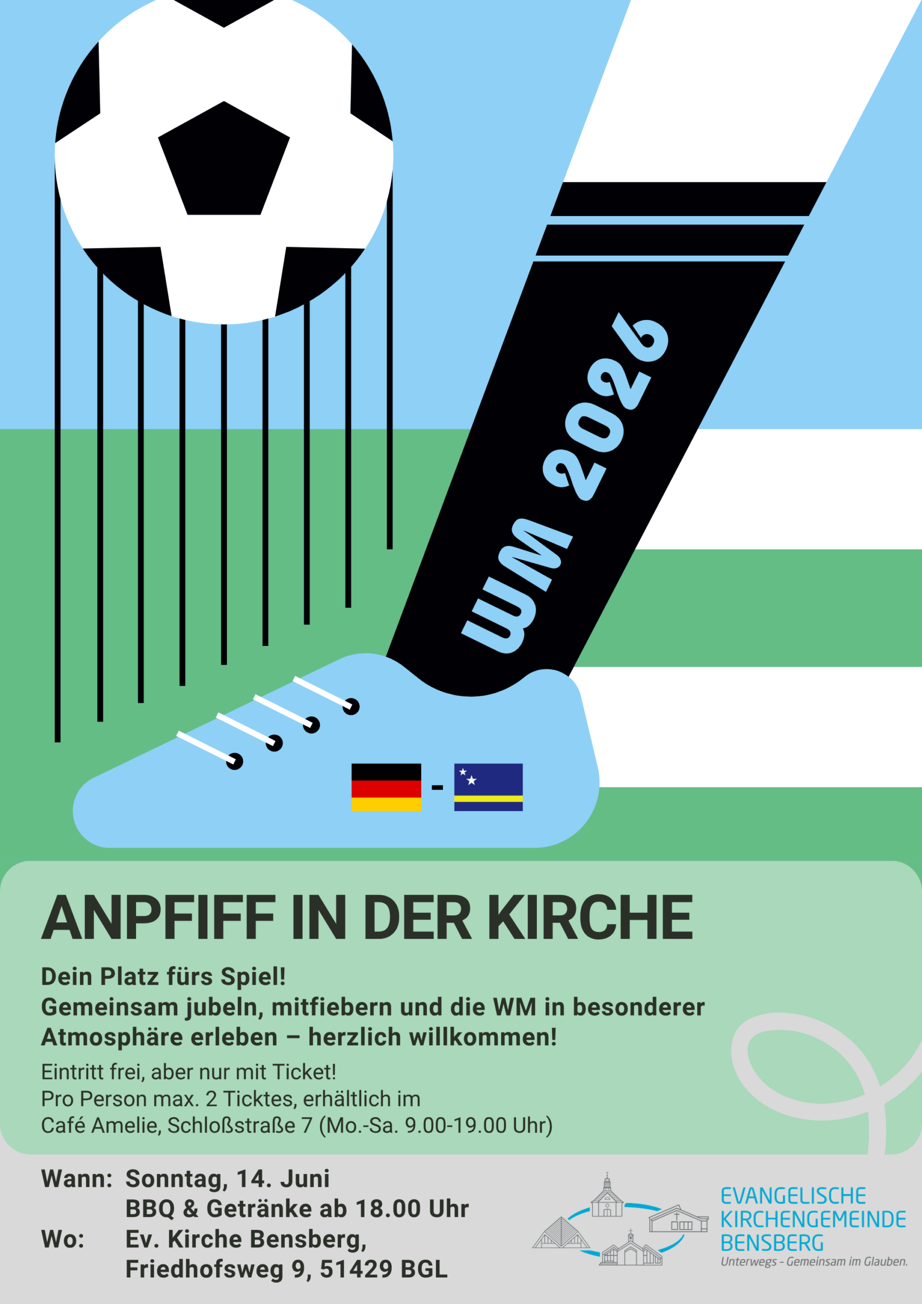 Mehr über den Artikel erfahren Anpfiff in der Kirche – Public Viewing zur WM