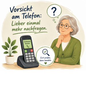 Mehr über den Artikel erfahren Vorsicht am Telefon: lieber einmal mehr nachfragen!