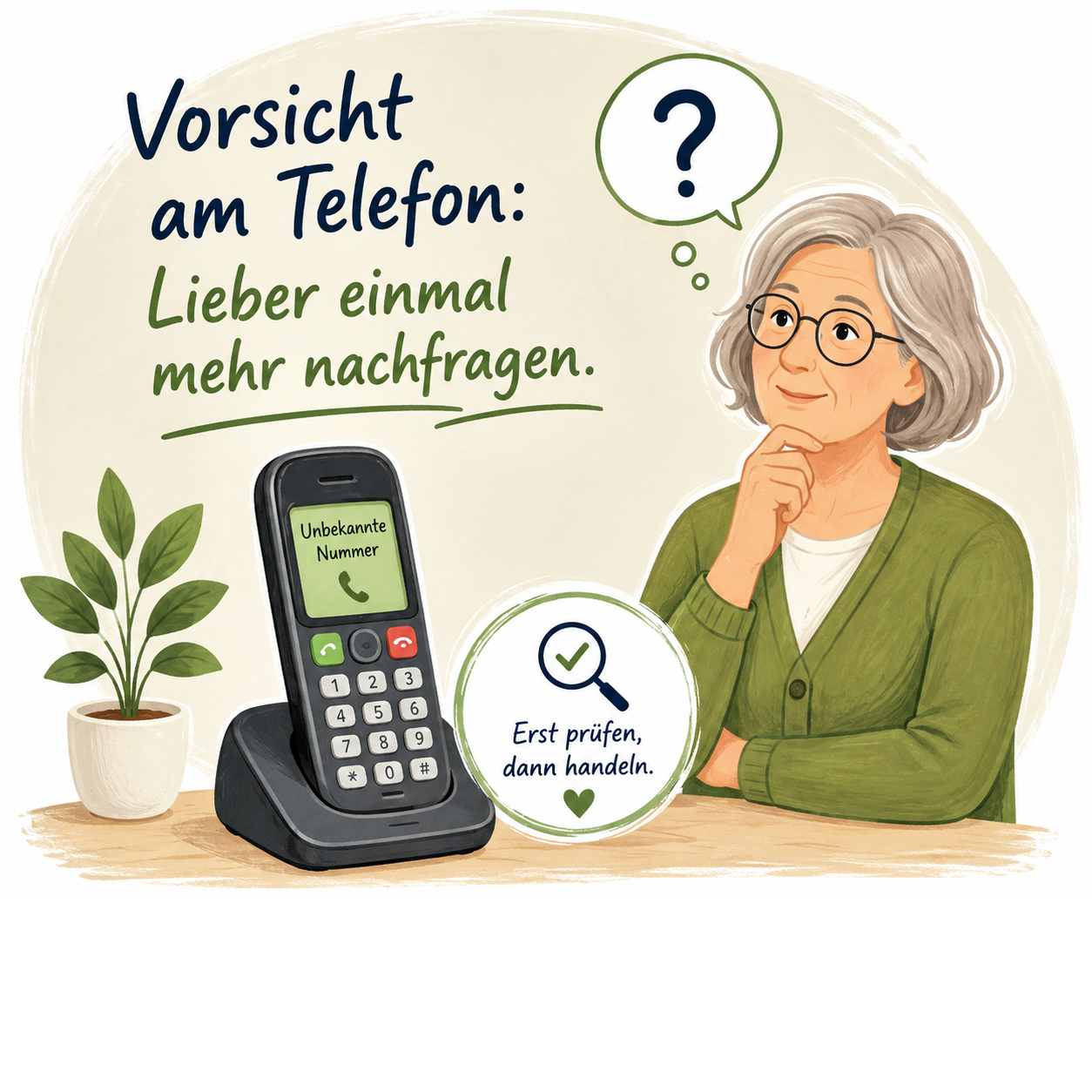 Mehr über den Artikel erfahren Vorsicht am Telefon: lieber einmal mehr nachfragen!