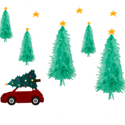 Green and White Christmas Tree Question Facebook Post